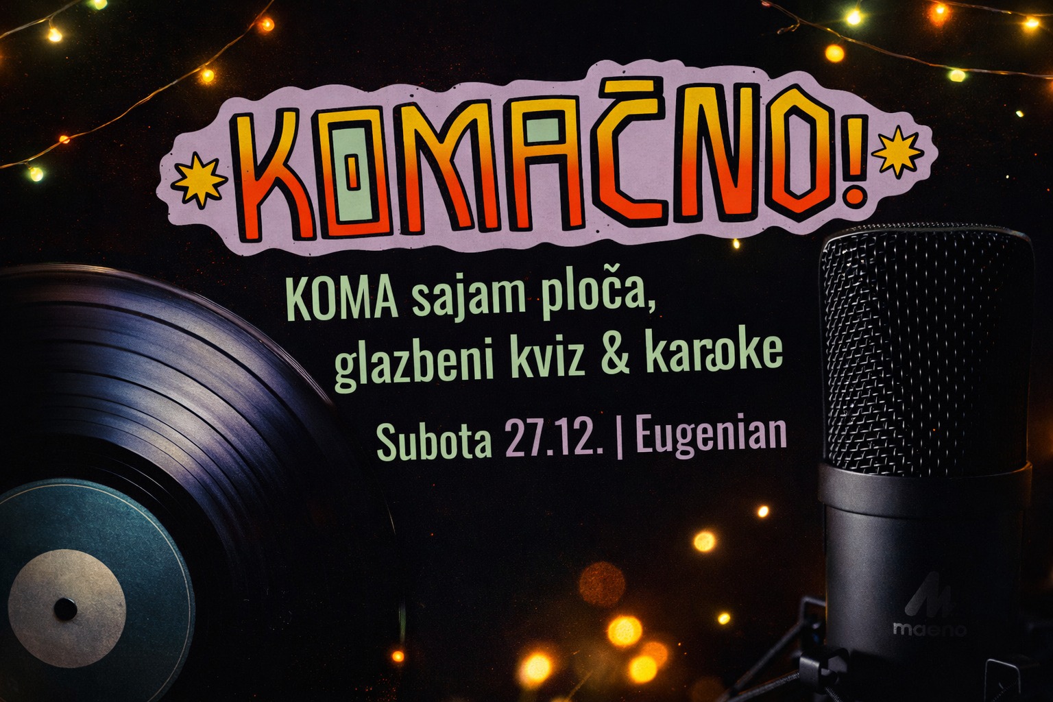 KOMA sajam ploča, glazbeni kviz & karaoke
