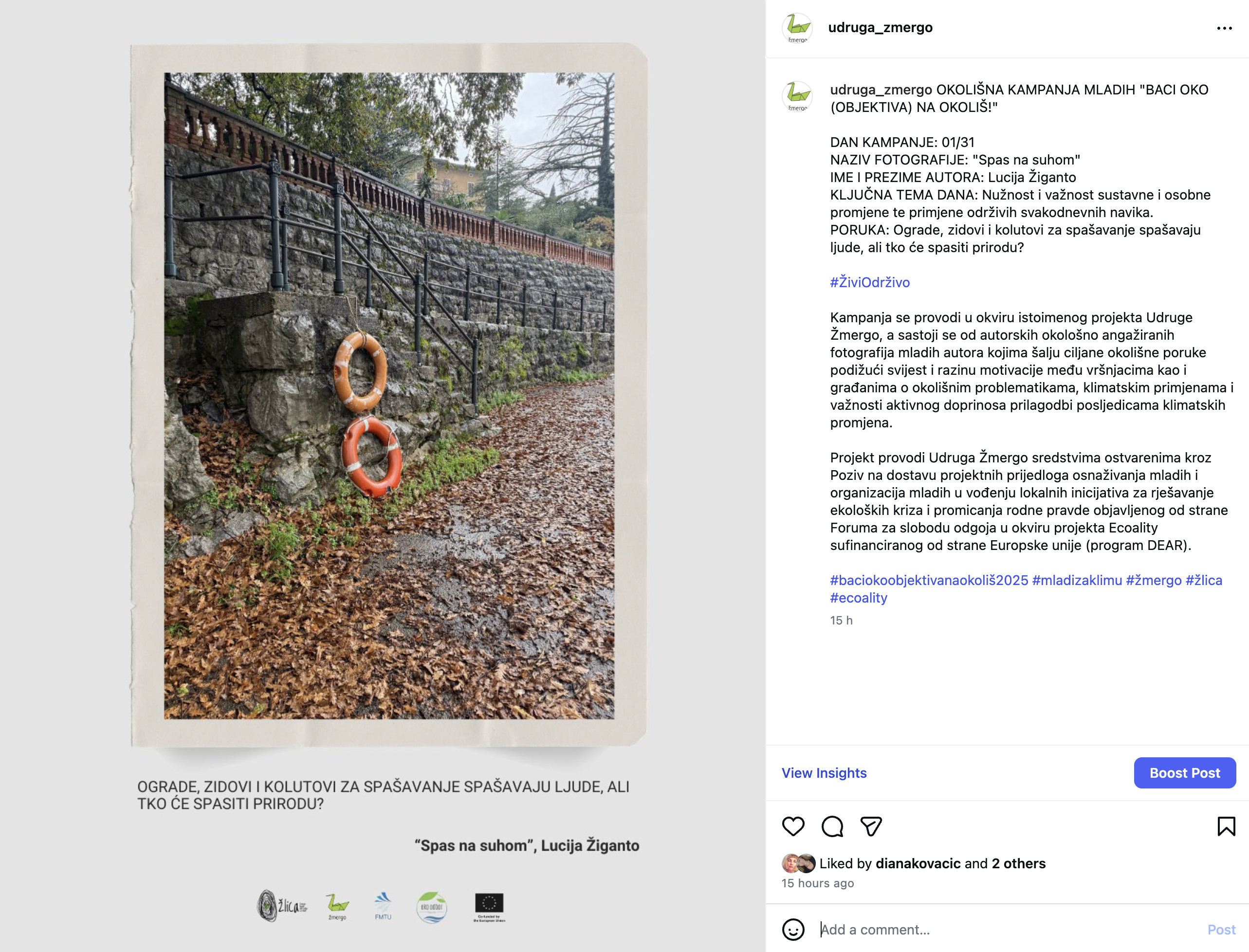 Prati Instagram kampanju i pridruži se 31-dnevnom putovanju kroz klimatsku stvarnost studenata FMTU