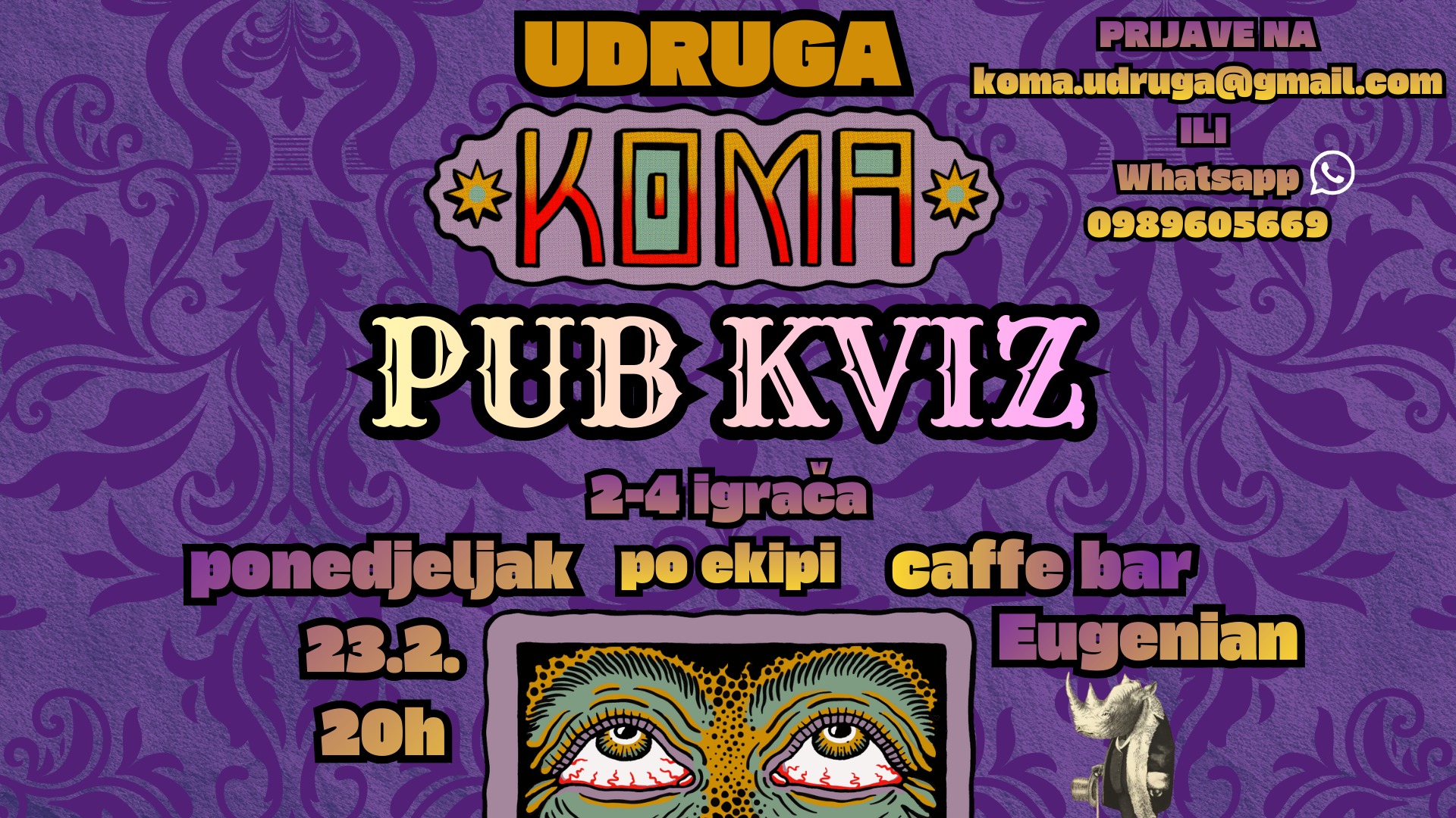 KOMA-irani kviz u Eugenijanu ponedjeljakom