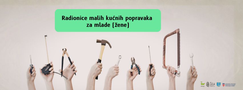 Nauči baratati čekićem, bušilicom i gletom na radionici malih kućnih popravaka za mlade (žene) u Iki