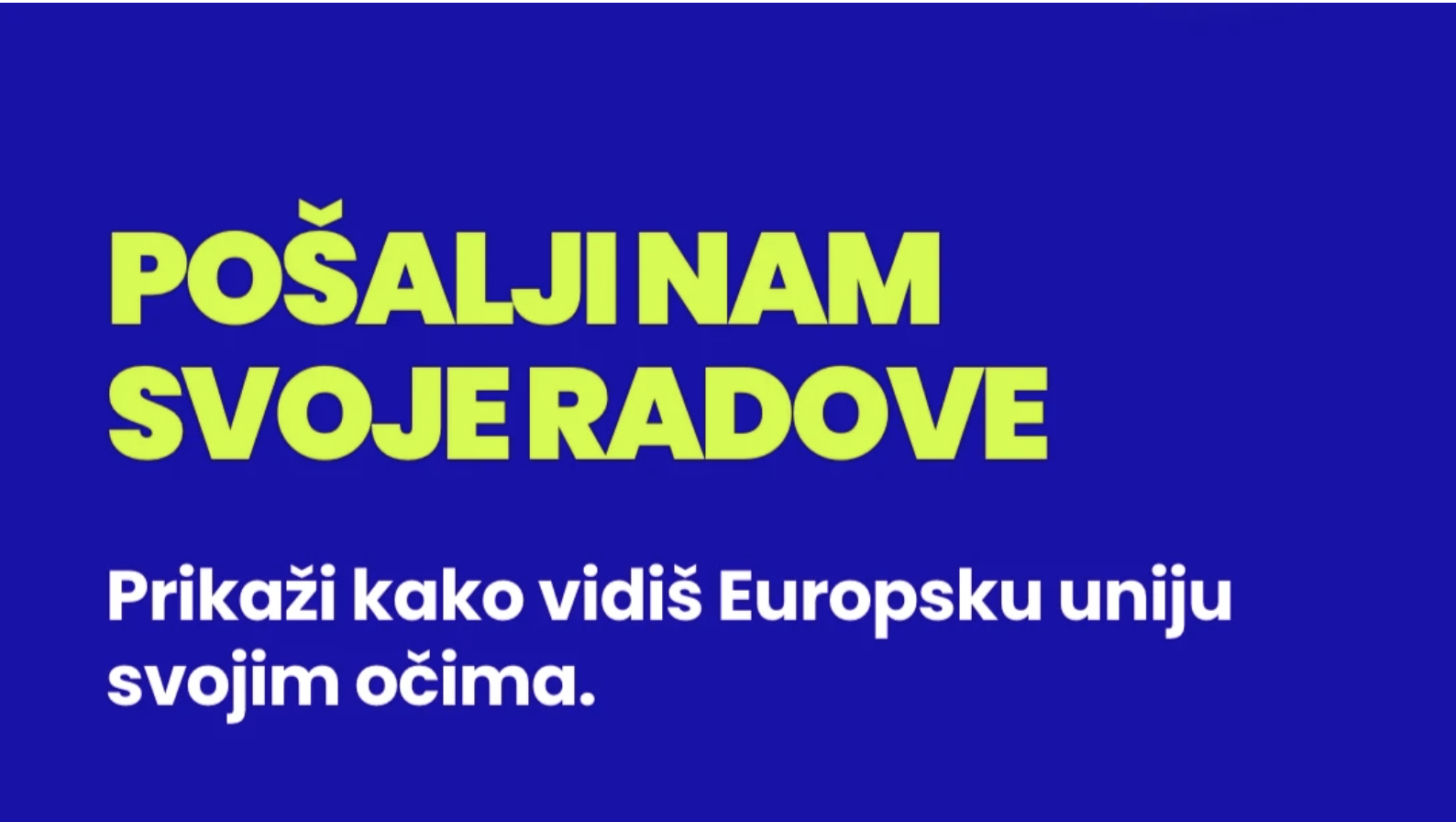 Natječaj za kreativce “Europske vrijednosti očima mladih“