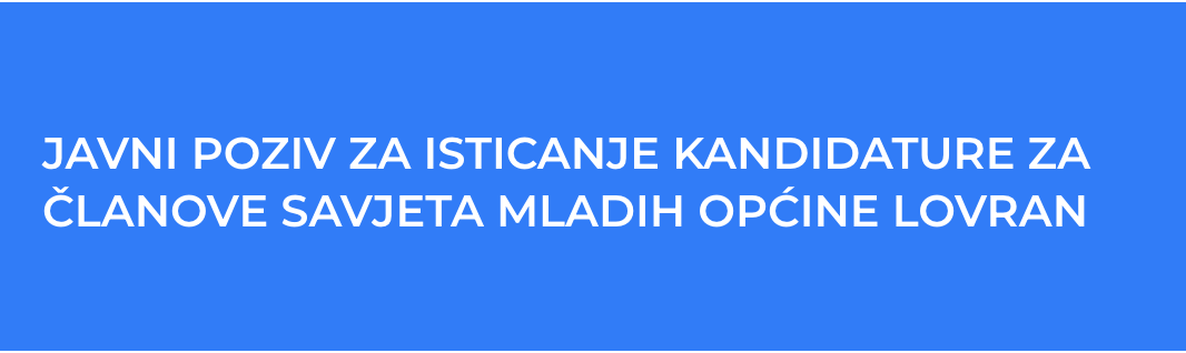 Općina Lovran traži nove članove svog Savjeta mladih